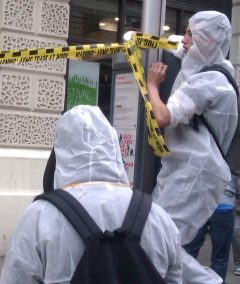 Why not pick up some 99p dust suits and order some arms trade hazard tape from CAAT to become citizens weapons inspectors?
